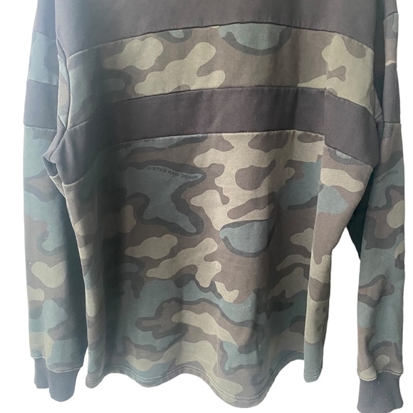G-Star Raw Black Camo Graphic Sweatshirt With Logo Size XXL - Picture 9 of 11